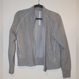 Lululemon gray quilted bomber jacket
